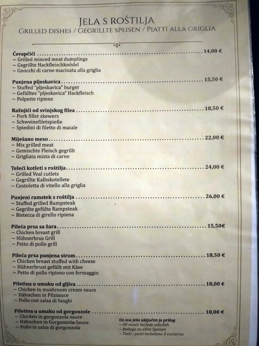 Vicenco Grill Bar Menu - Image 1